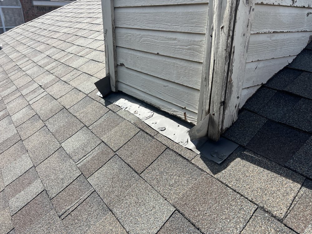 Chimney chase siding repair on a frame chimney