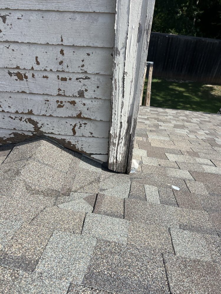 New siding installed on a chimney chase