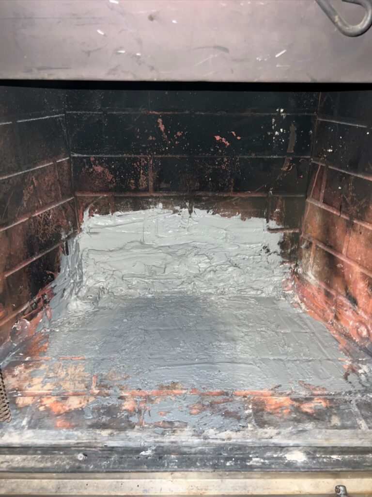 Completed firebox joint repair