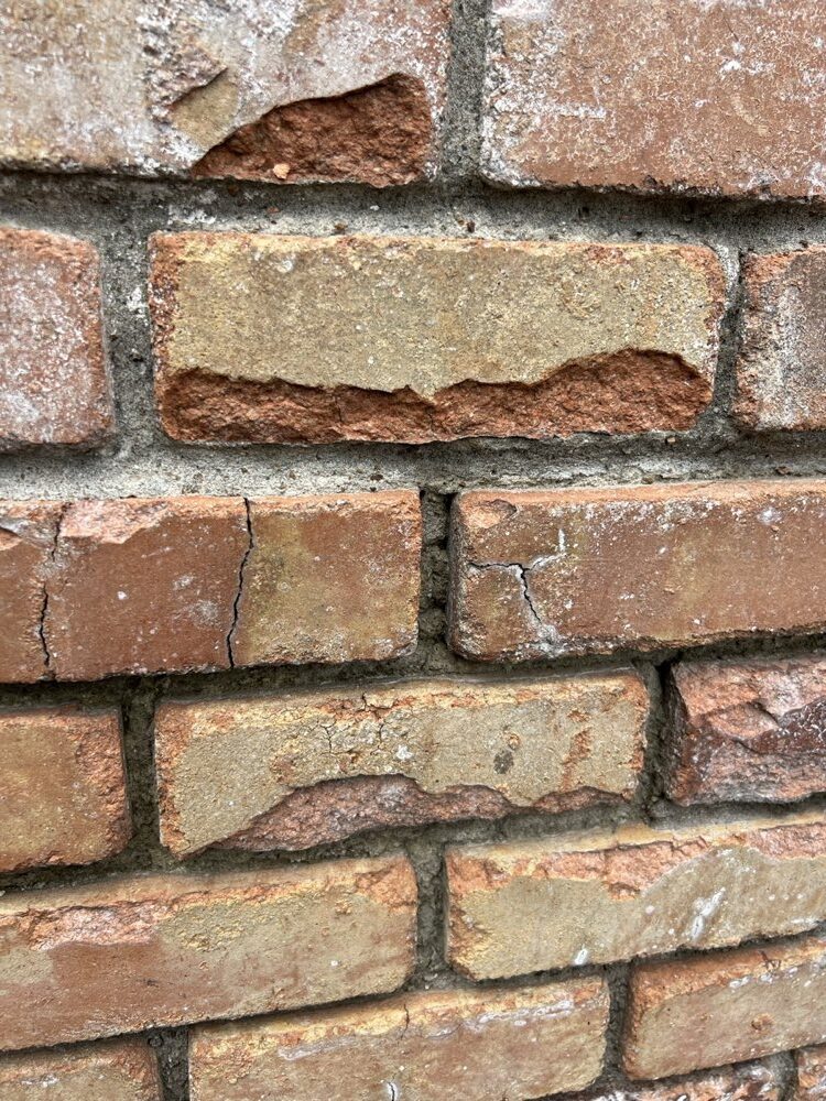 Chimney crown after resurfacing and sealing