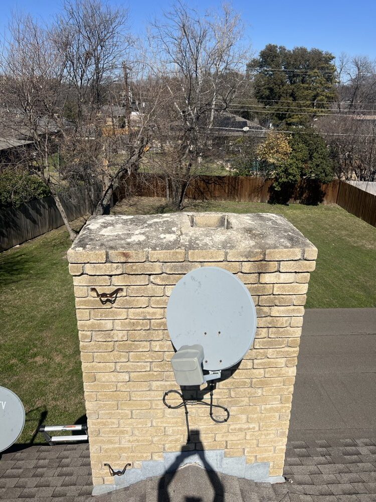 Chimney top before cap replacement